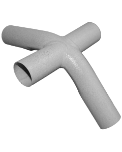 4-Way Fitting / 1 3/8 inch inside diameter - Silver Hammer Tone with Buttons