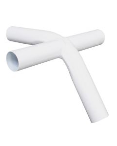 4-Way Fitting / 1 3/8 inch inside diameter - White Powder Coated