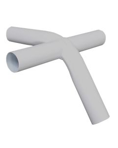 4-Way Fitting / 1 3/8 inch inside diameter - Gray Powder Coated