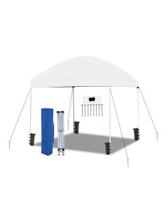 Easyshut 8x8 Instant Pop Up w/ WHITE Cover - Bundle w/ Stakes & Weight Bags