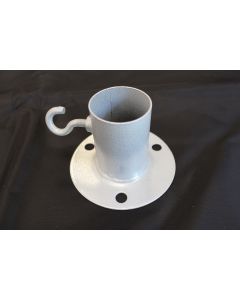 2 inch x 3 inch Tall Silver Hammertone Foot Pad