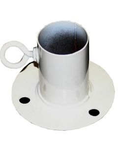 2 inch x 3 inch Tall Metal White Powder Coated Foot Pad
