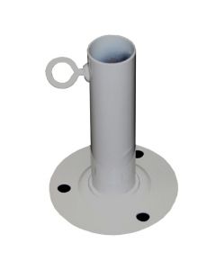 1 3/8 inch x 6 inch Foot Pad - Gray Powder Coated