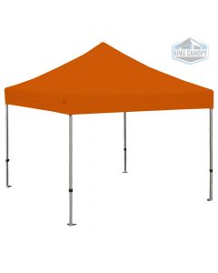 GOLIATH 10X10 SILVER FRAME Instant Pop Up Tent w/ HI-VIS ORANGE Cover