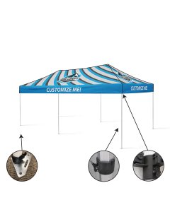 10x20 Custom Printed Goliath Unit Silver Frame