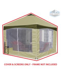 10X10 Garden Party Cover & Screens Only - Olive Branch
