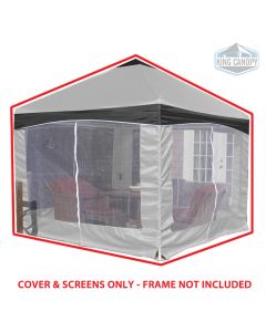 10X10 Garden Party Cover & Screens Only - Stone Garden