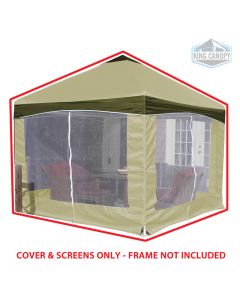 13X13 Garden Party Cover & Screens Only - Olive Branch