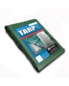Green/Silver Heavy Duty Poly Tarp 15' x 30', 11-12 mil, Multi-Function