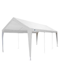 *B-STOCK / REFURBISHED* 10 ft x 20 ft White Fitted Cover w/ Leg Skirts