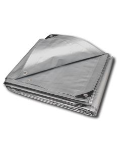 Silver Heavy Duty Poly Tarp 25' x 45', 11-12 mil, Multi-Function