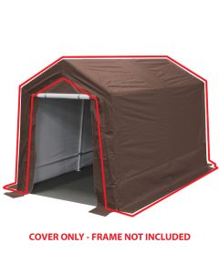 7 ft x 12 ft Brown Garage Fitted Cover w/Sides