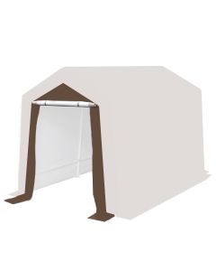 7 ft x 12 ft Brown Garage End Wall w/ Zippers
