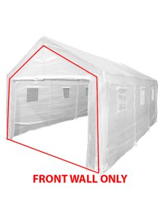 10 ft 8 in x 20 ft Green House End Wall w/ Zipper - Opaqe White