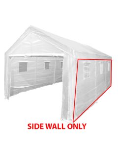 10 ft x 20 ft Greenhouse Opaque White Side Wall w/ Bug Screen Windows