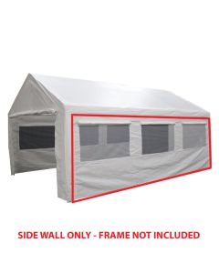 *REFURBISHED - R1* 10 ft x 20 ft White Side Wall w/ Flaps