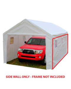 10 ft x 20 ft White Side Wall w/ Windows FR6