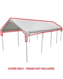 *REFURBISHED - R2* 10 ft x 27 ft White Drawstring Cover