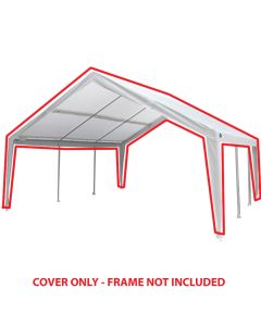 *REFURBISHED - R1* 12 ft x 20 ft/20 ft x 20 ft White Fitted Cover for EX1220