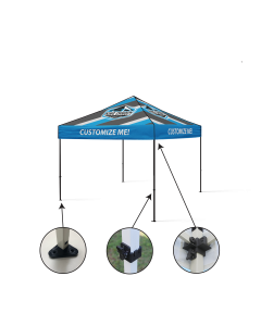 10x10 Custom Printed Tuff Tent Unit Black Frame