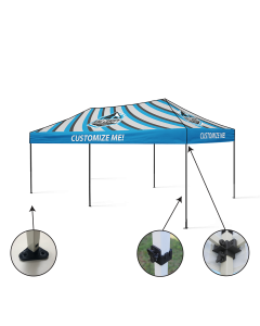 10x20 Custom Printed Tuff Tent Unit Black Frame