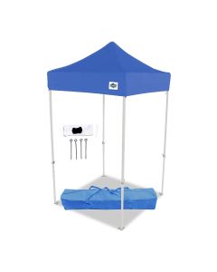 TUFF TENT WHITE Frame 5 X 5 Instant Pop Up Tent w/ BLUE Cover