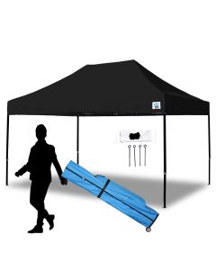TUFF TENT BLACK Frame 10X15 Instant Pop Up Tent w/ BLACK Cover