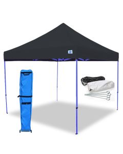 TUFF TENT BLUE Frame 10X10 Instant Pop Up Tent w/ BLACK Cover