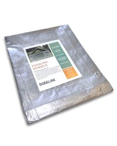 Silver/Black Dog Kennel Cover / Tarp Only