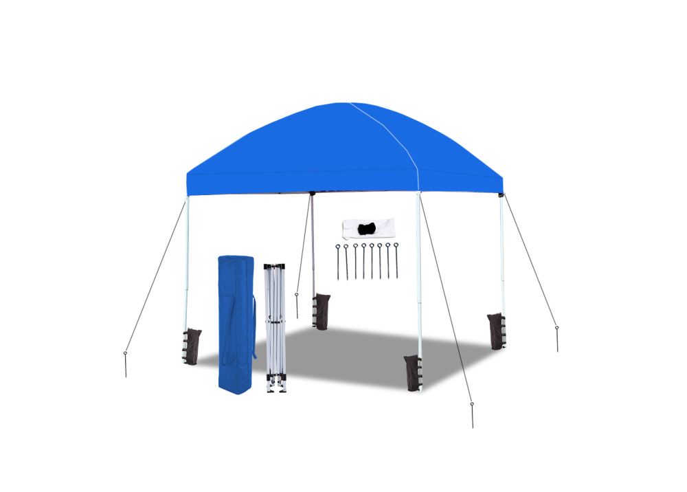 Easyshut 8x8 Instant Pop Up w/ BLUE- Bundle w/ Stakes & Weight Bags